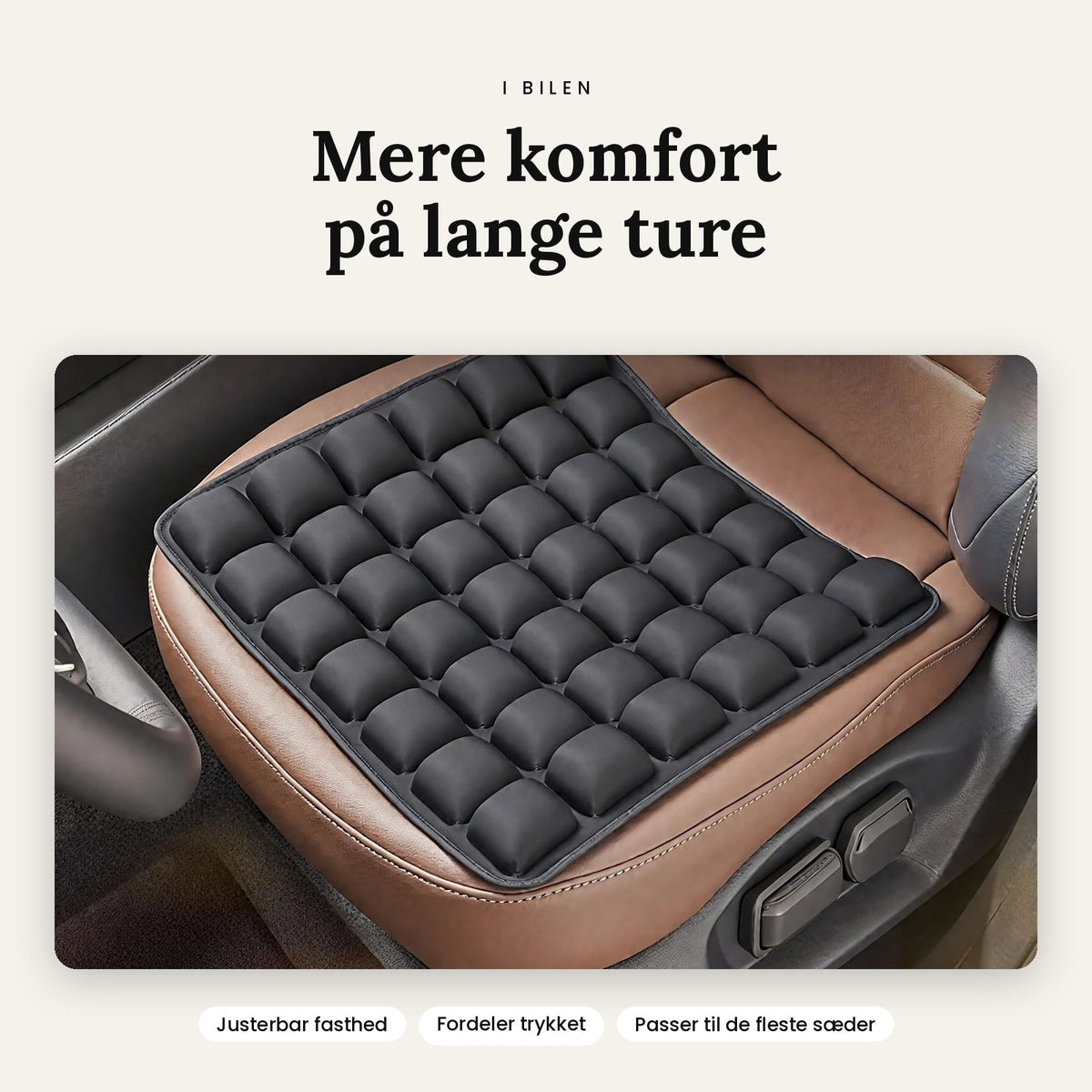 ErgoPude 2.0 – Ergonomisk 3D-siddepude med justerbar luft