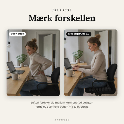 ErgoPude 2.0 – Ergonomisk 3D-siddepude med justerbar luft