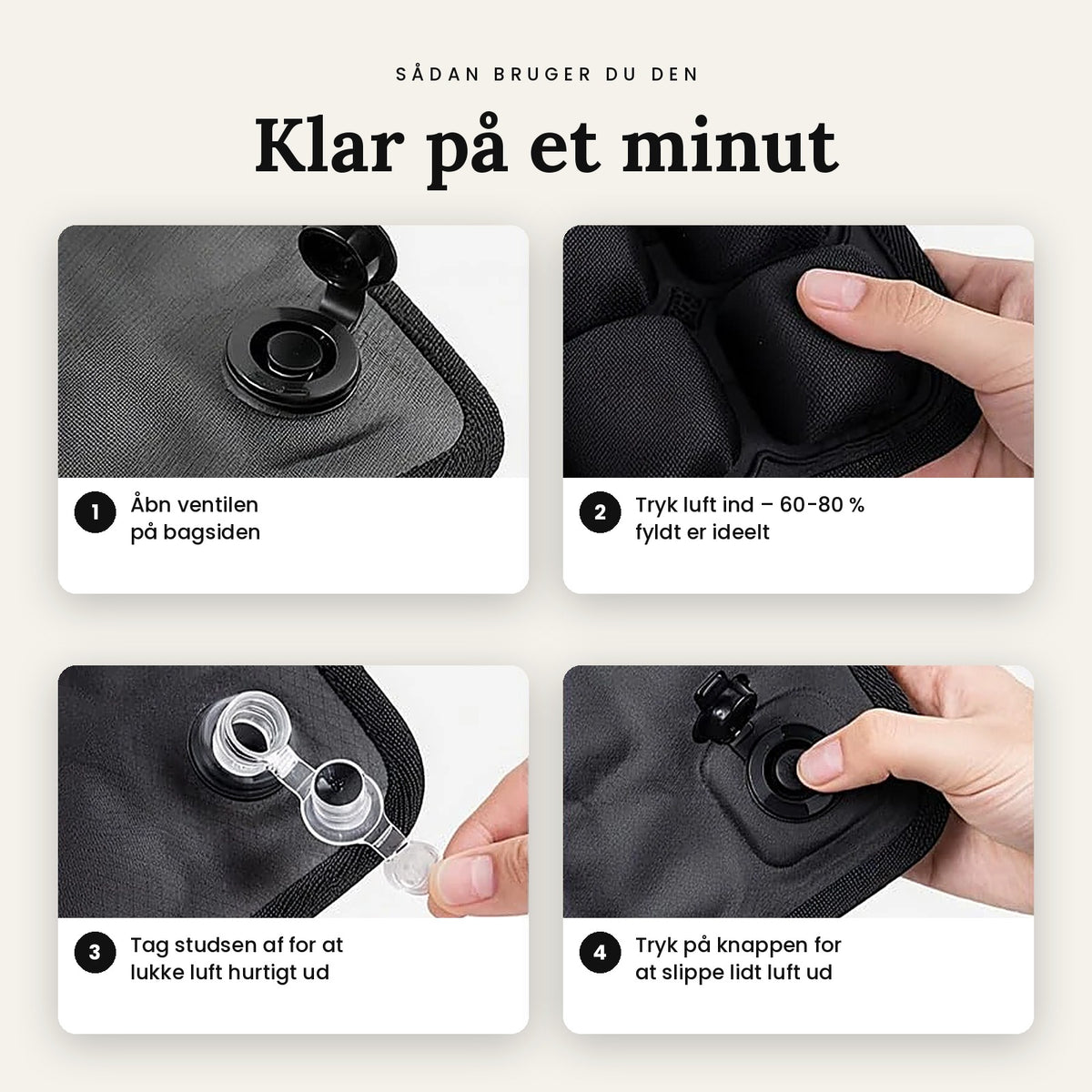 ErgoPude 2.0 – Ergonomisk 3D-siddepude med justerbar luft