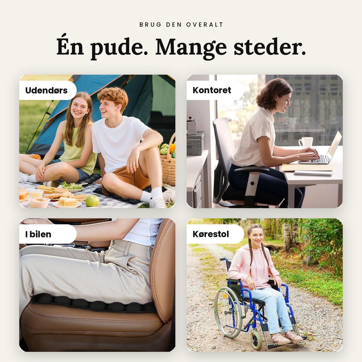 ErgoPude 2.0 – Ergonomisk 3D-siddepude med justerbar luft